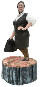 Laetitia, oak, h 42cm