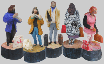 Gleis 52 f2, eine kleine Gruppe Gleis 52-Skulpturen