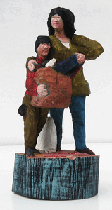 Jasmin und Taifun, oak, h 48cm