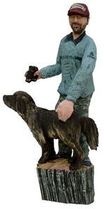 Jo und Ludwig, oak, h=53cm