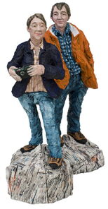 Herry und Petra, oak, h=62cm