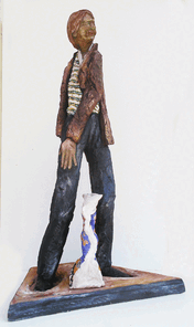 Aaron Uran, oak, h 138cm